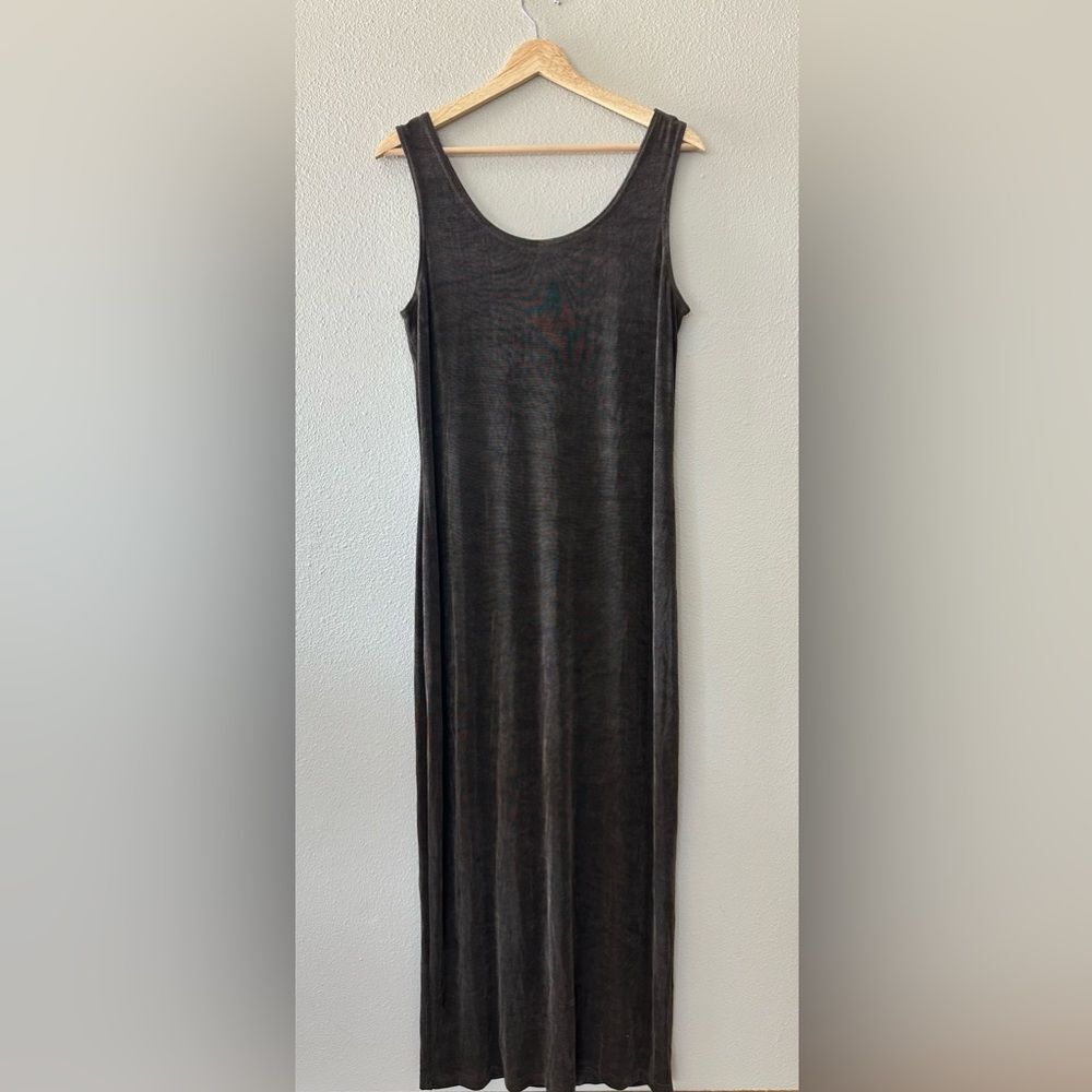 Joseph Ribkoff Vintage Metallic Slinky Tank Maxi Dress Size 12